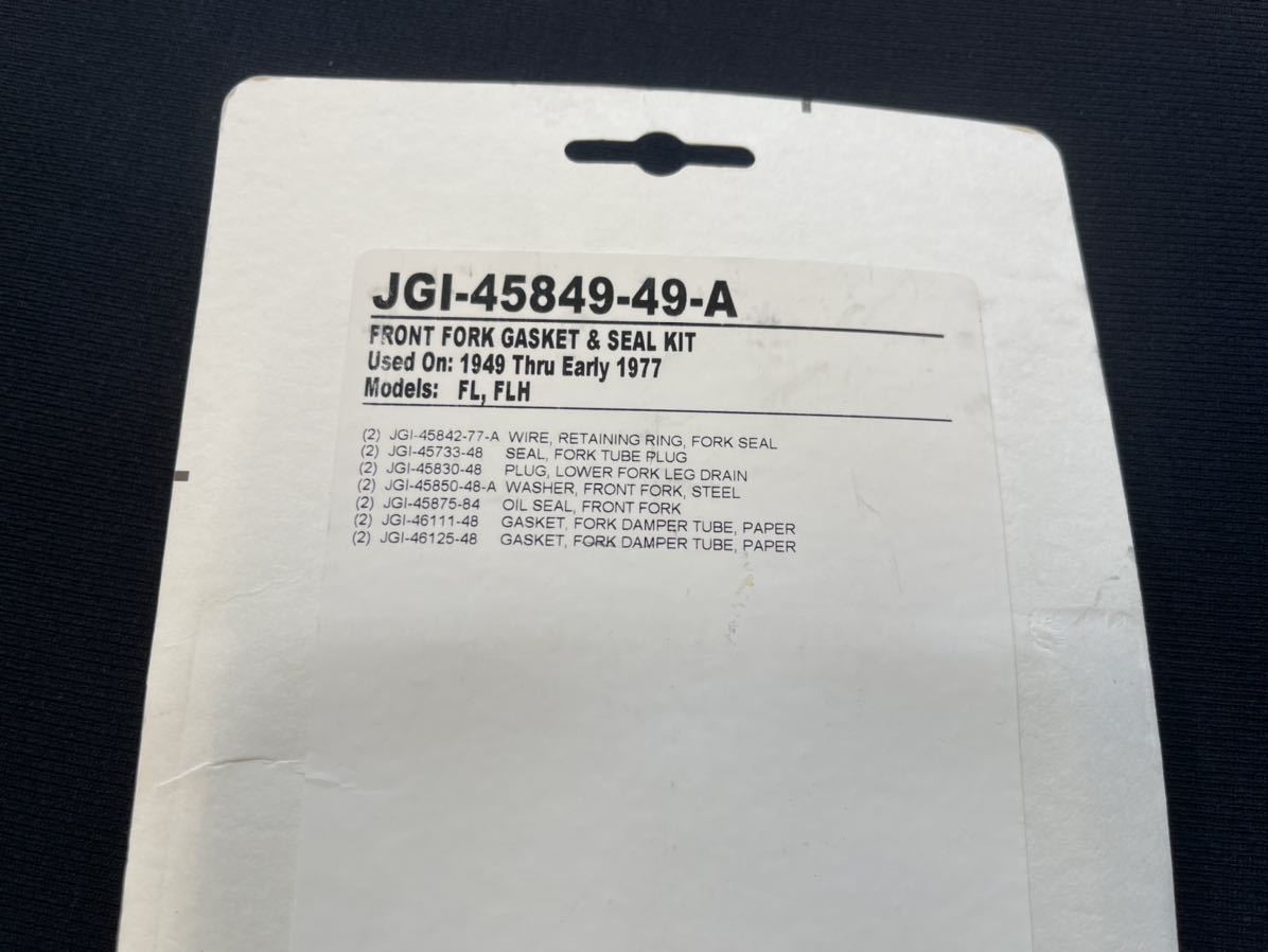 最新対策品 JGI-45849-49-A フォークシール キット JAMES FL FLH 41ミリ パン ショベル シール 49-77 オーバーホール リビルド 41 ワイド_画像6
