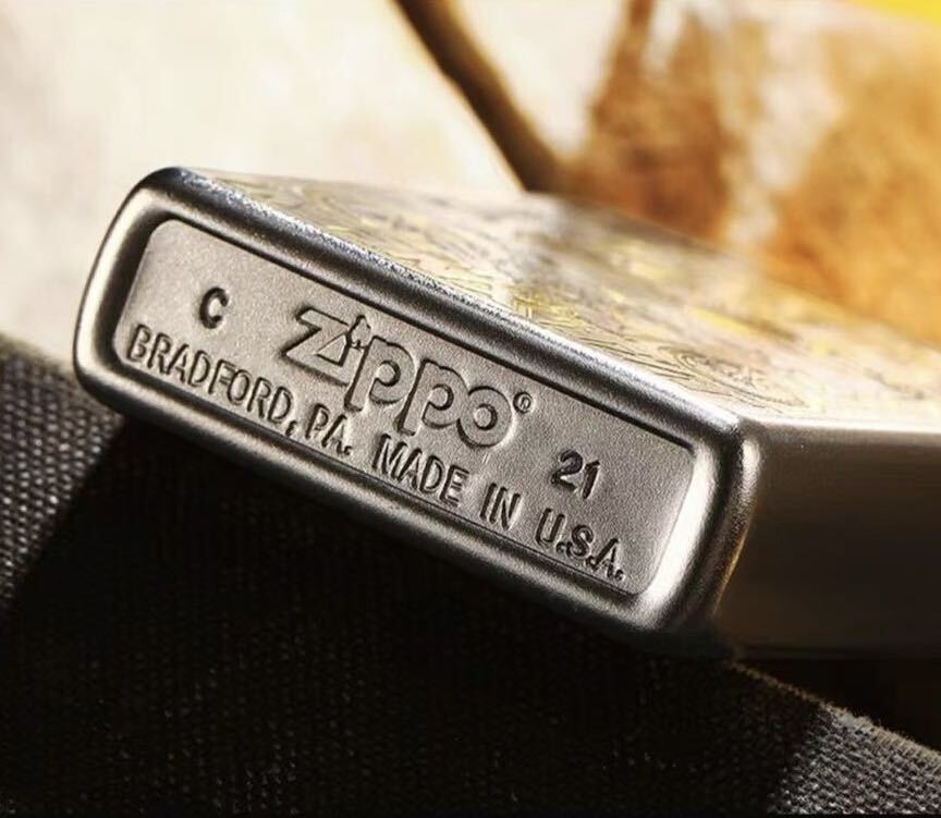 希少品　ZIPPO ジッポー オイルライター バイク　重量感 真鍮 未使用_画像10