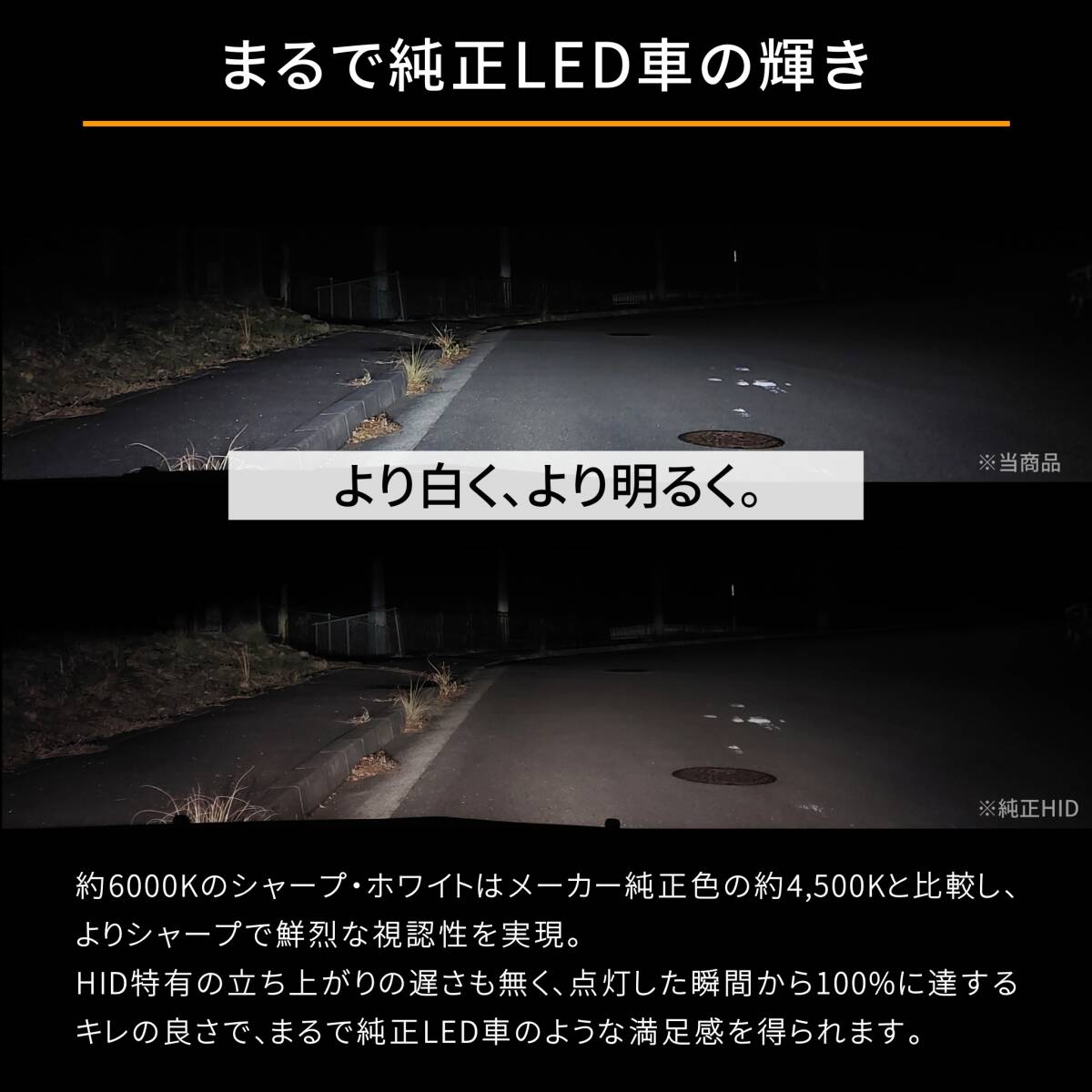 送料無料 1年保証 トヨタ カムリ 40系 ACV40 ACV45 (H18.1-H23.8) 純正HID用 BrightRay D4S LED ヘッドライト 車検対応_画像2