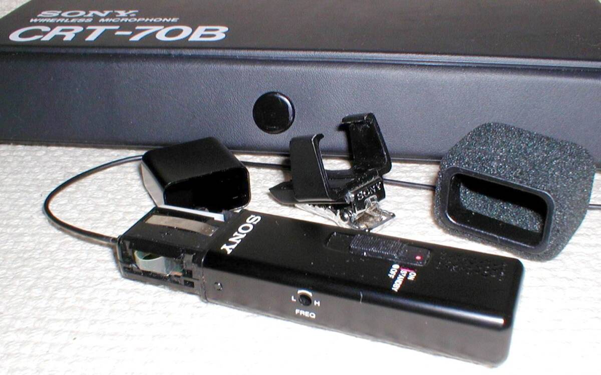 SONY CRT-70B Wireless Microphone グッド・デザイン！ ソニー ポケットサイズ ワイヤレス FM:76～90MHz マイクロフォン 送料390円の画像5