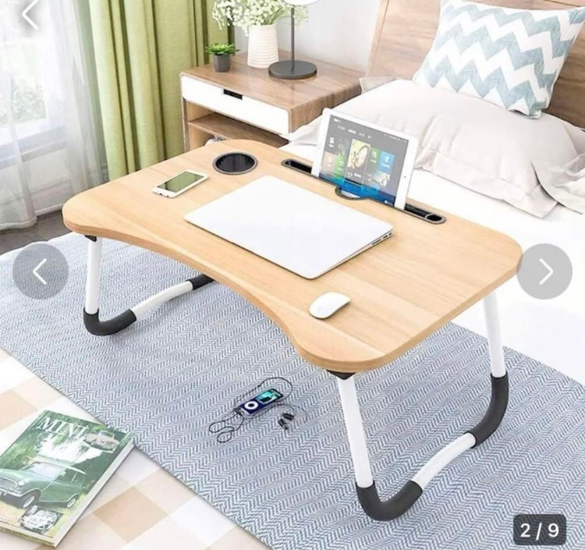 新品　セール　未使用　木目調　ホワイト　パソコン　 テーブル ミニテーブル ローテーブル 折りたたみ コンパクト 一人用 