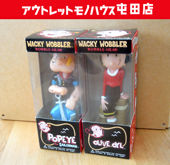 FUNKO ポパイ＆オリーブ ボブルヘッド 2体 首振り人形 フィギュア WACKY WOBBLER ファンコ 札幌市