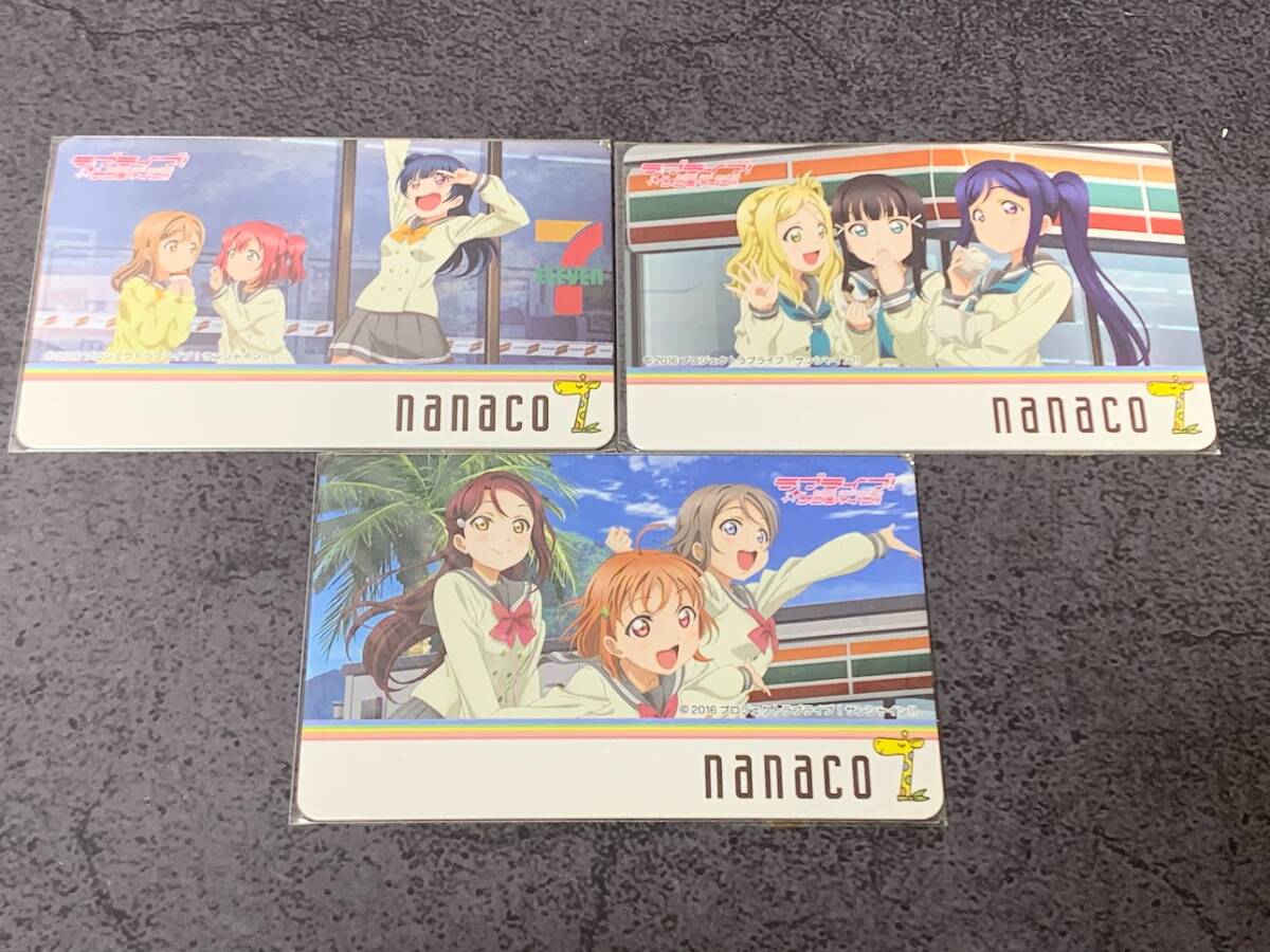 nanacoカード 限定イラスト アニメ ラブライブサンシャイン Re:ゼロから始める異世界生活 リゼロ まとめ売り セット販売_画像2