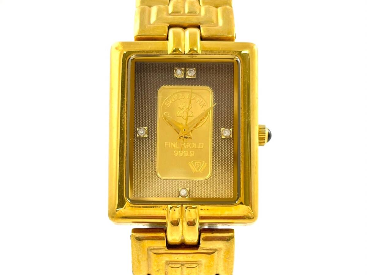 3M3★ELGIN/エルジン★ FINE GOLD 999.9 ファインゴールド インゴット 1g QZ (FK-557KI) メンズ腕時計_画像2