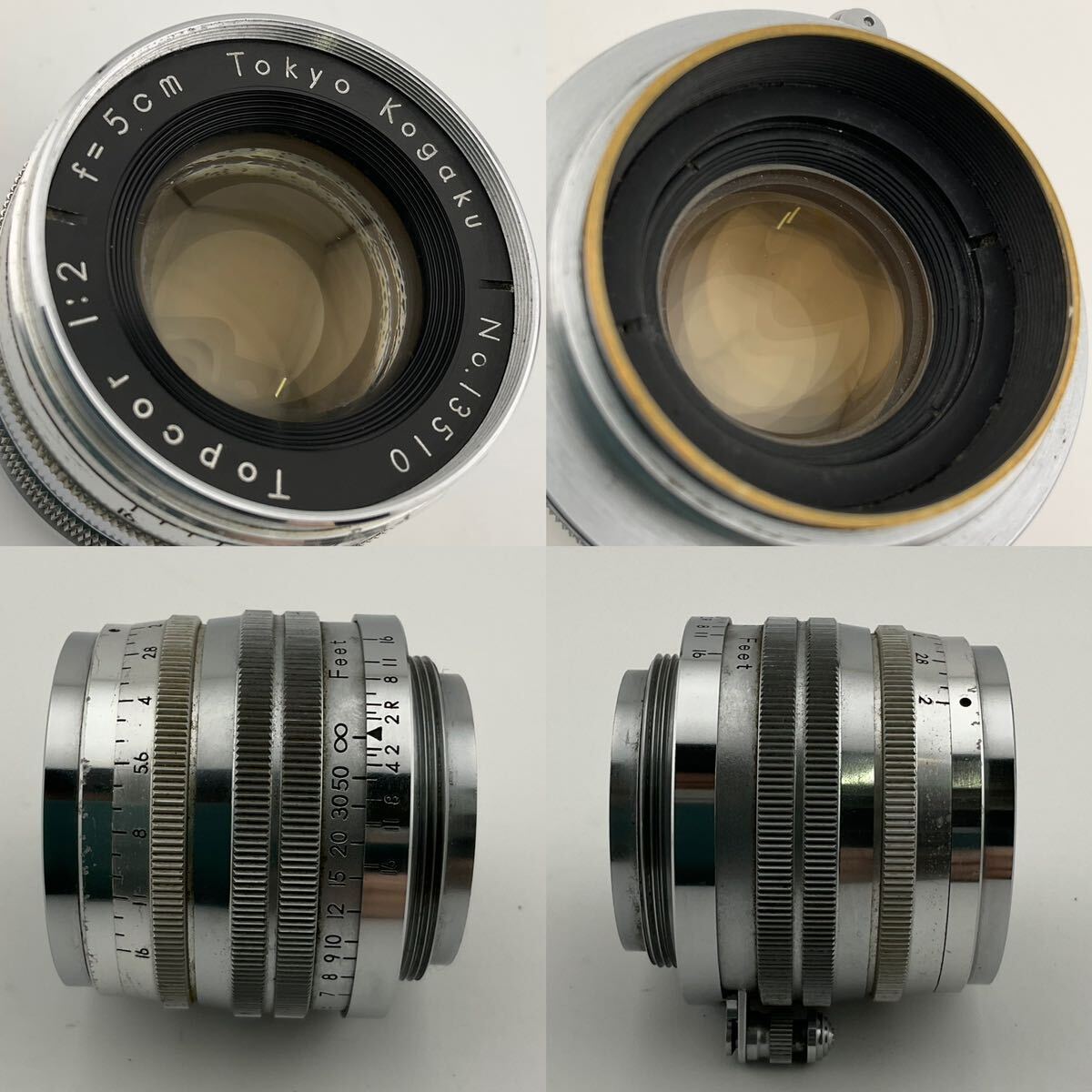 Leotax F Showa Optical Works, Ltd. No 545432 Topcor 1:2 f=5cm Tokyo Kogaku コンパクトフィルムカメラ (k5530-y165)_画像9