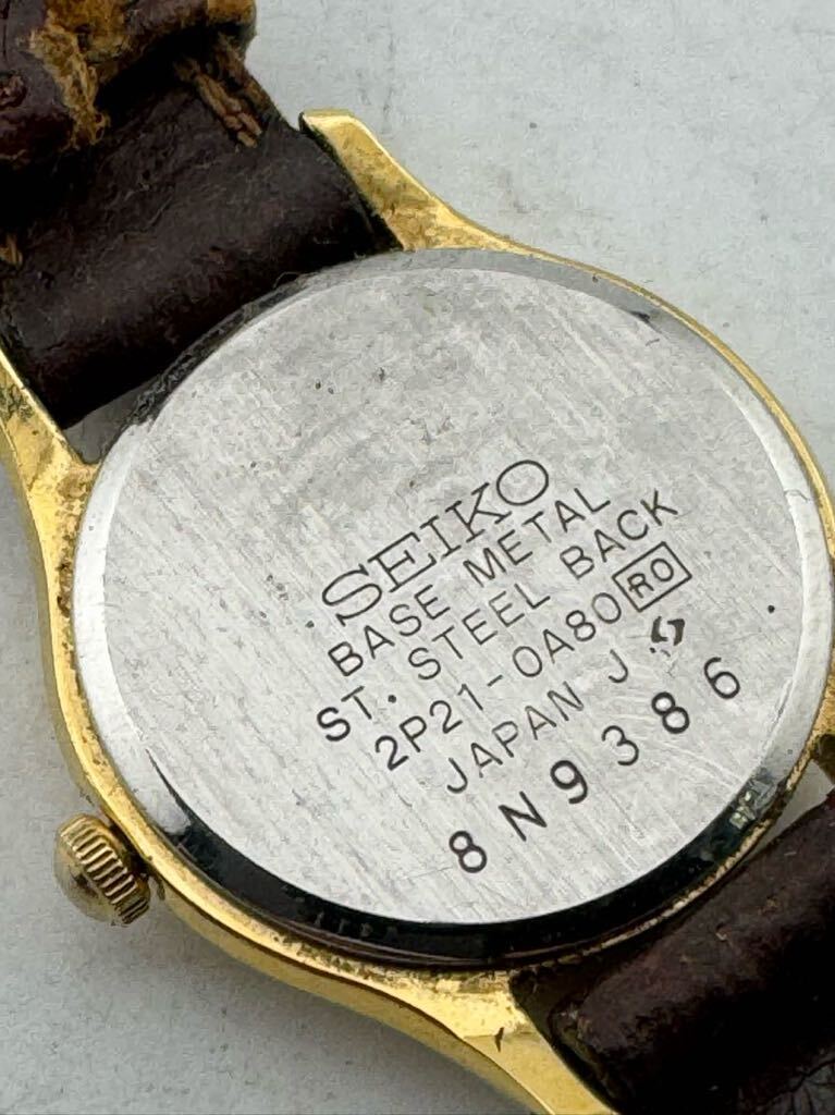 2点まとめ SEIKO セイコー クォーツ レディース腕時計 2P21-OA80 2P20-5790【k3202-s506】_画像8