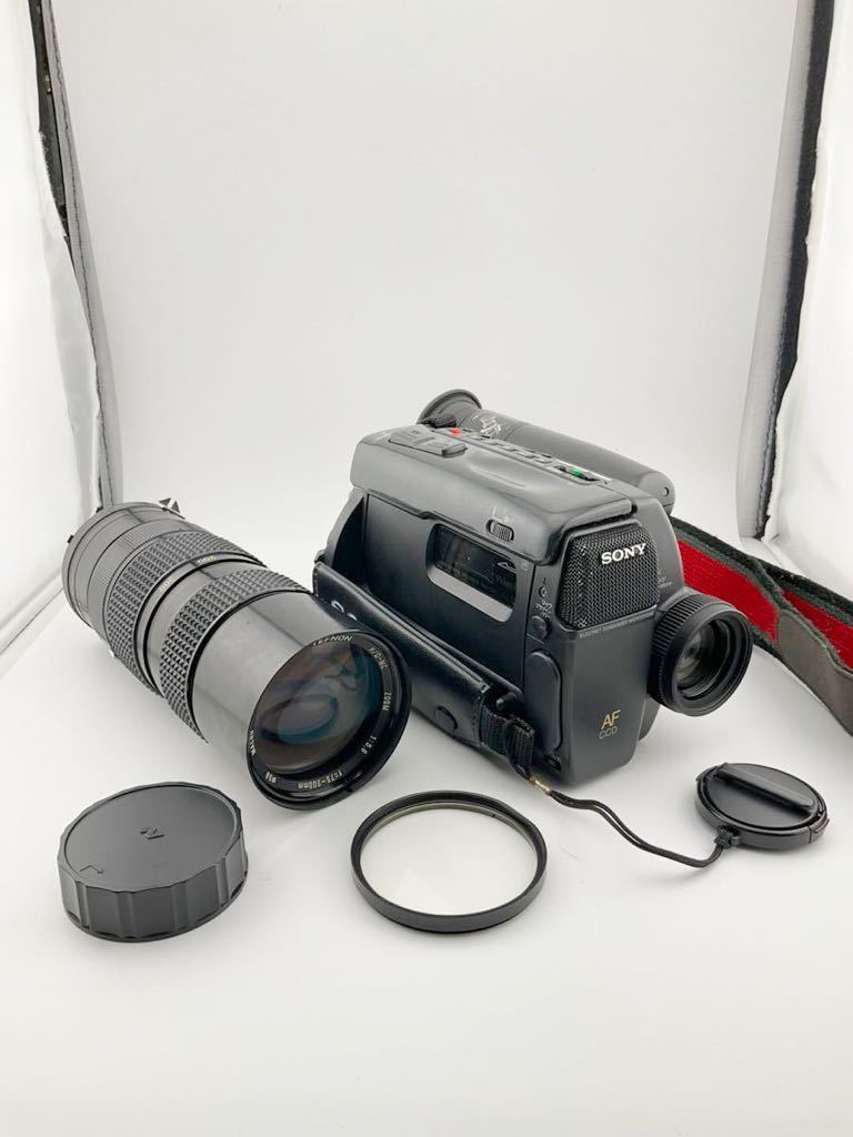 SONY ソニー Video8 Handycam ハンディカム CCD-TR75 8㎜ビデオカメラ TEFNON H/D ZOOM 1:5.6 f=75〜300mm (k5482)の画像1