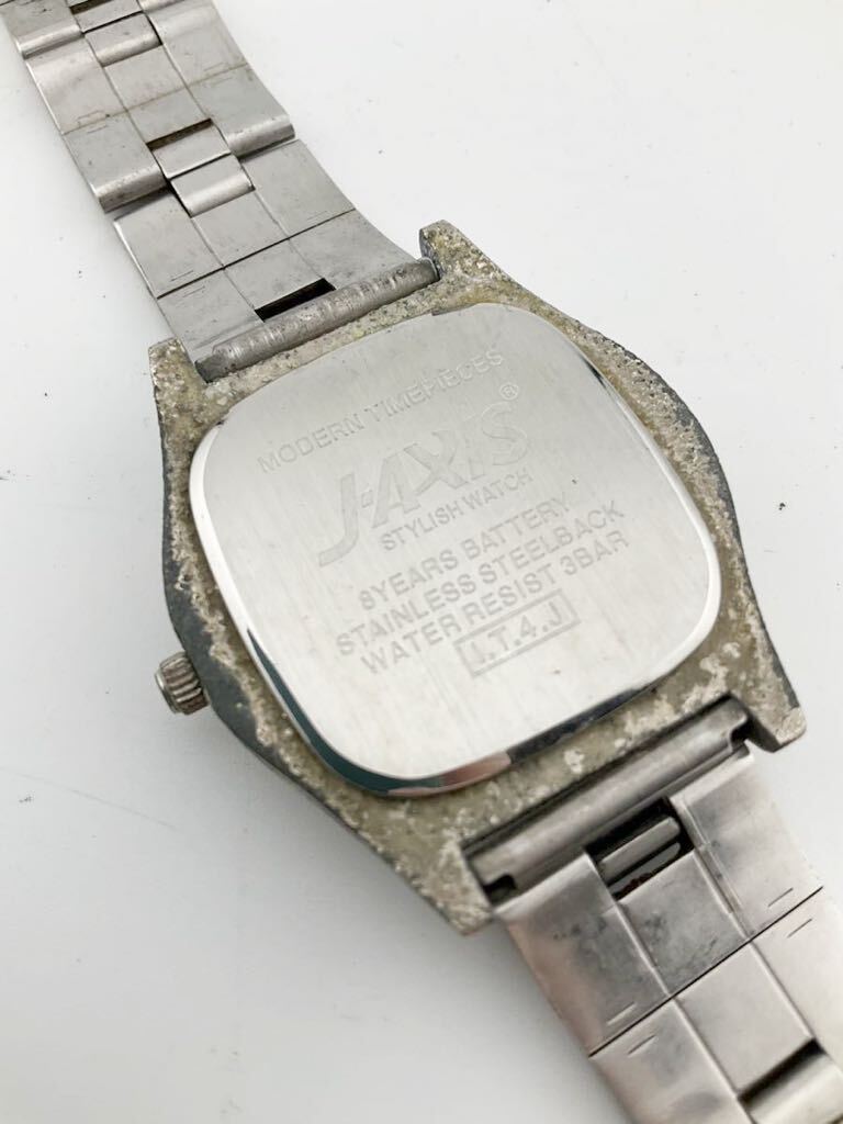 script クォーツ 黒文字盤 腕時計 MODERN TIMEPIECES JAXIS メンズ腕時計(k5500-y161)の画像3
