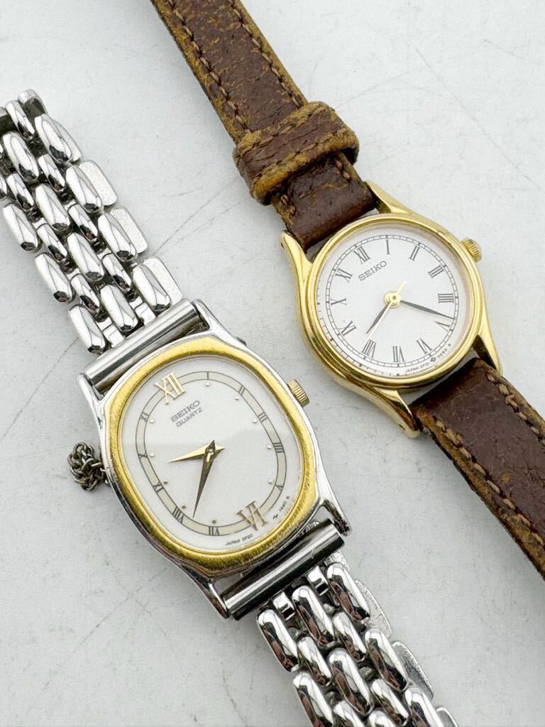 2点まとめ SEIKO セイコー クォーツ レディース腕時計 2P21-OA80 2P20-5790【k3202-s506】_画像1