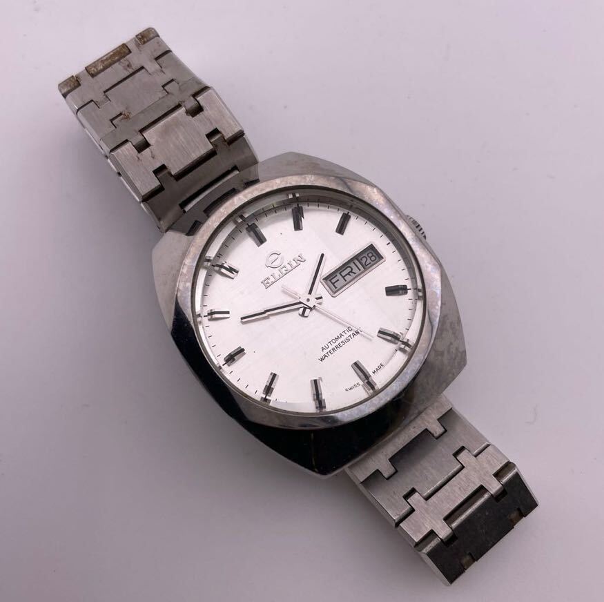 ELGIN エルジン 自動巻き メンズ腕時計 waterresistant 稼働品 【a1814】_画像1