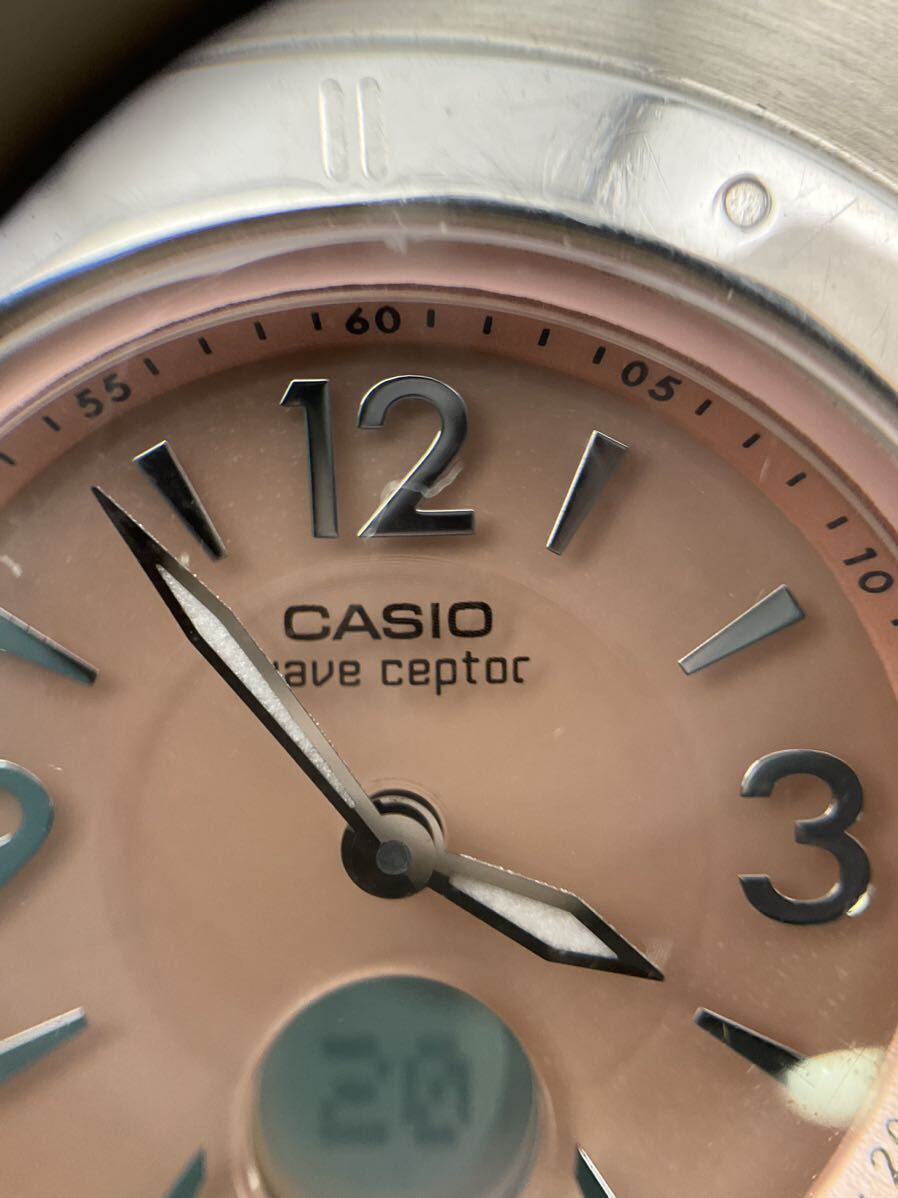 CASIO カシオ腕時計 ウェーブセプター タフソーラー 電波時計 レディース ピンク (k5569)_画像7