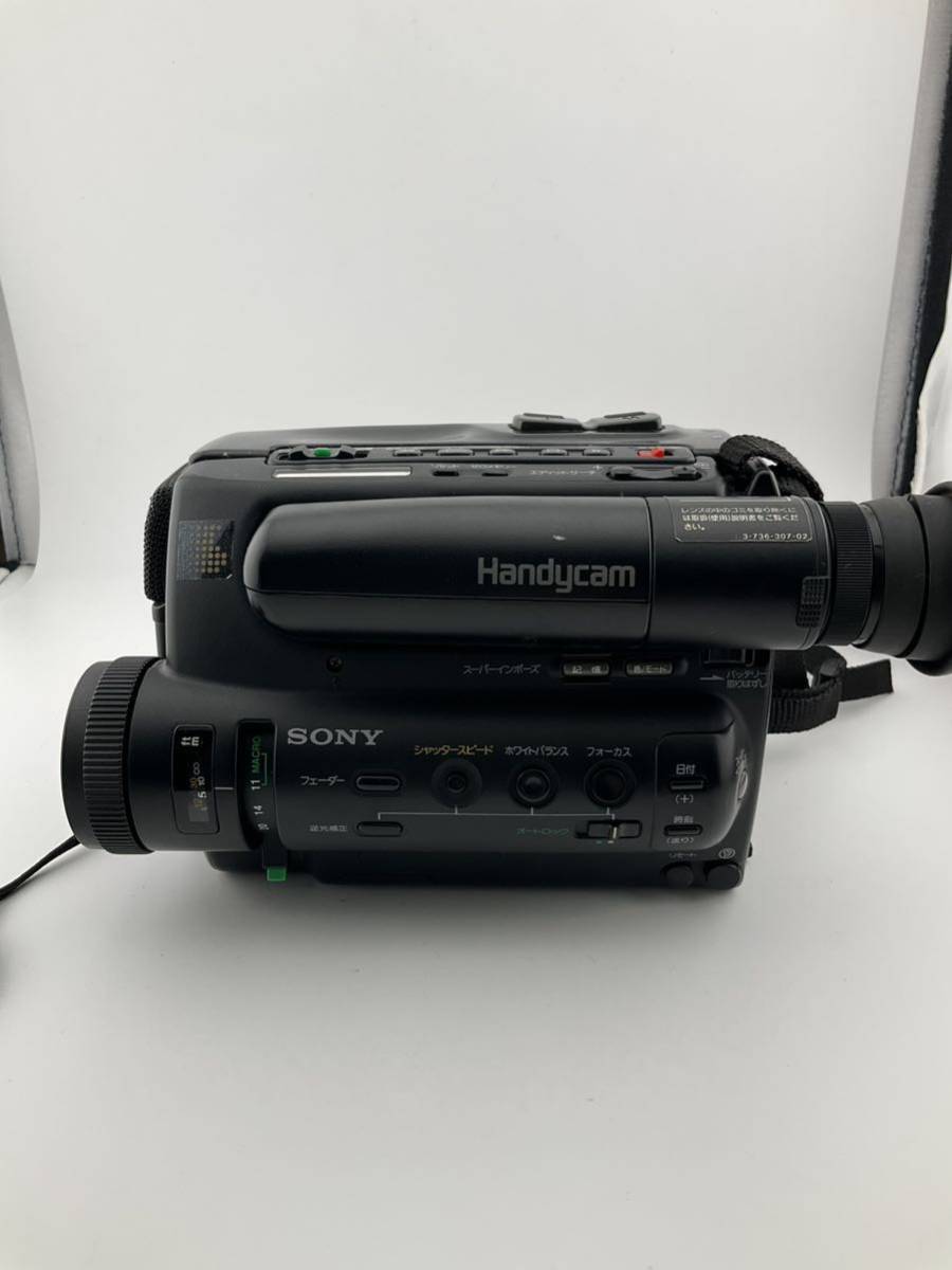 SONY ソニー Video8 Handycam ハンディカム CCD-TR75 8㎜ビデオカメラ TEFNON H/D ZOOM 1:5.6 f=75〜300mm (k5482)の画像5
