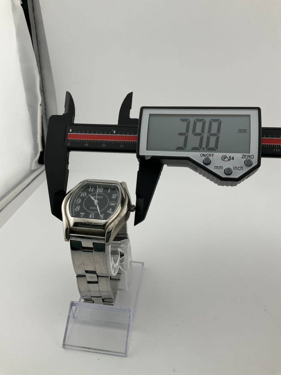 script クォーツ 黒文字盤 腕時計 MODERN TIMEPIECES JAXIS メンズ腕時計(k5500-y161)の画像4