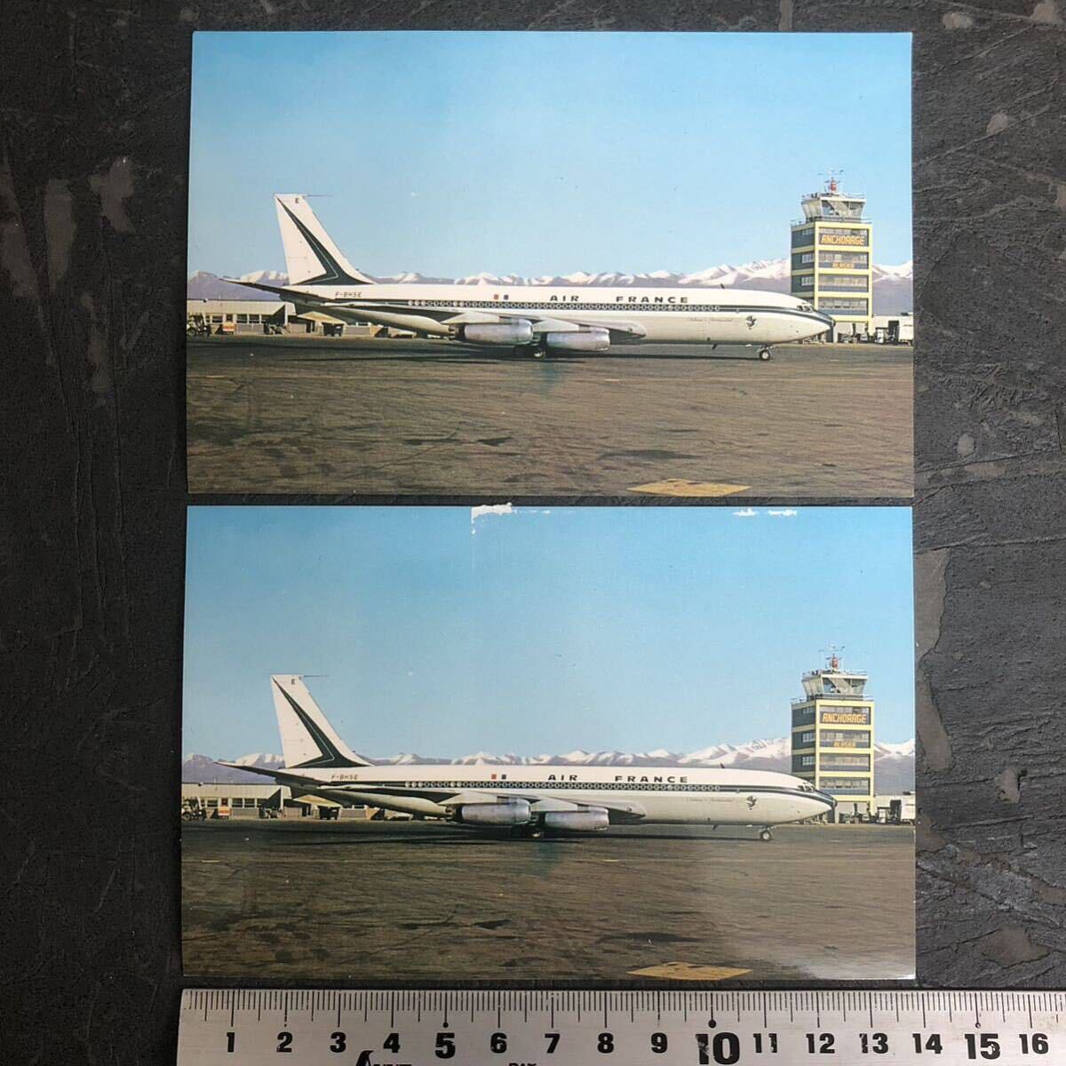 当時物 1961年～1962年頃 AIR FRANCE エールフランス 機内配布 古地図 時刻表 しおり パンフレット チケット 絵はがき など の画像6