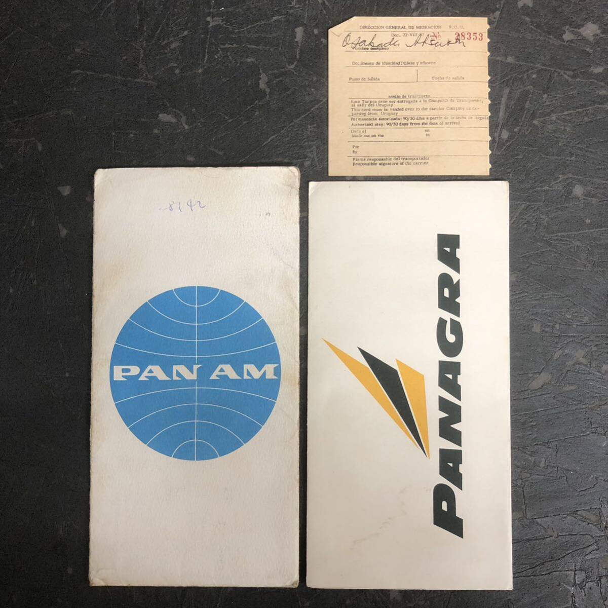 当時物 1961年～1962年頃 PAN AMERICAN しおり パンフレット チケットなど /AIR CANADA /PANAGRA /AIR FRANCE /AVIANCAの画像7