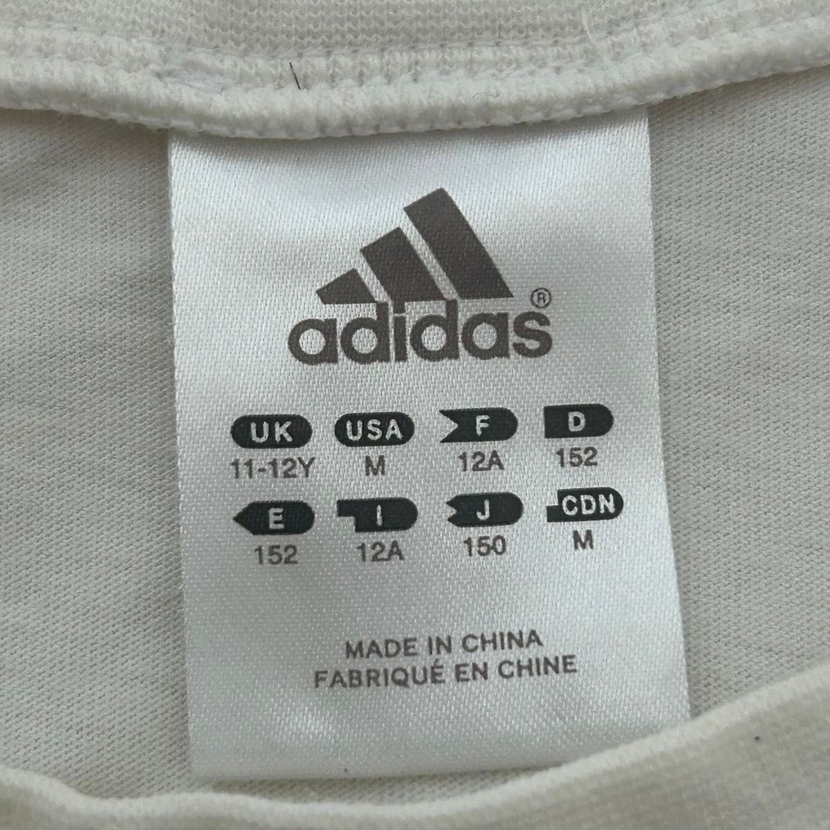 adidas アディダス 150cm 半袖Tシャツ Tシャツ ブランド ロゴ 白 黒 ホワイト 半袖 子供服 キッズ kids 
