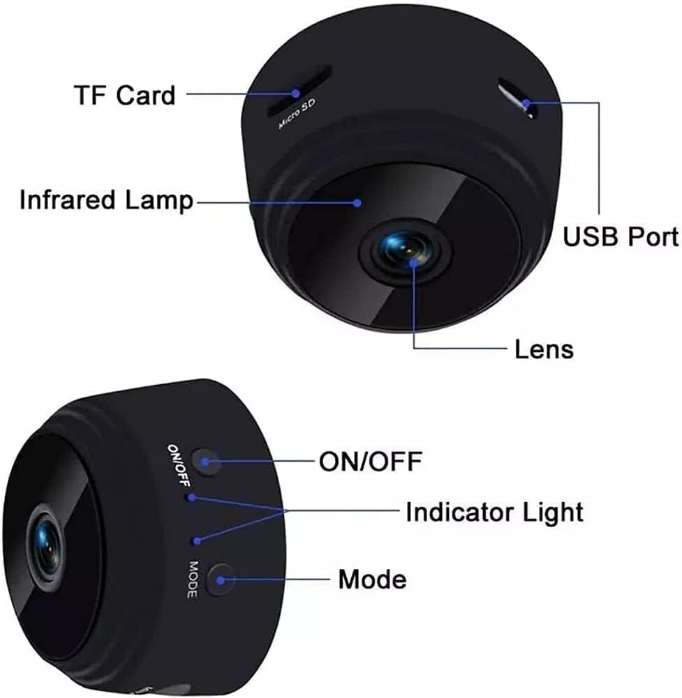 防犯カメラ 監視カメラ 超小型 ワイヤレス スマホ リモート 遠隔操作 A9 小型Wifi防犯カメラ 赤外線 Wi-Fi 1080P 高画質 防犯 子供 介護_画像8