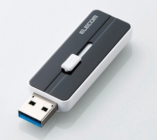 ELECOM エレコム スライド式 USBメモリ 8GB KNU308GBK [8GB] PC / MAC対応 USB3.1(Gen1)/USB3.0対応_画像1