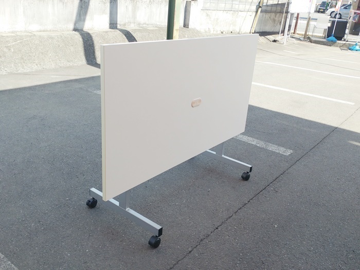 ( used ) folding conference table with casters mi-ting table folding table tabletop white width 1500mm F-FA-689-0307A