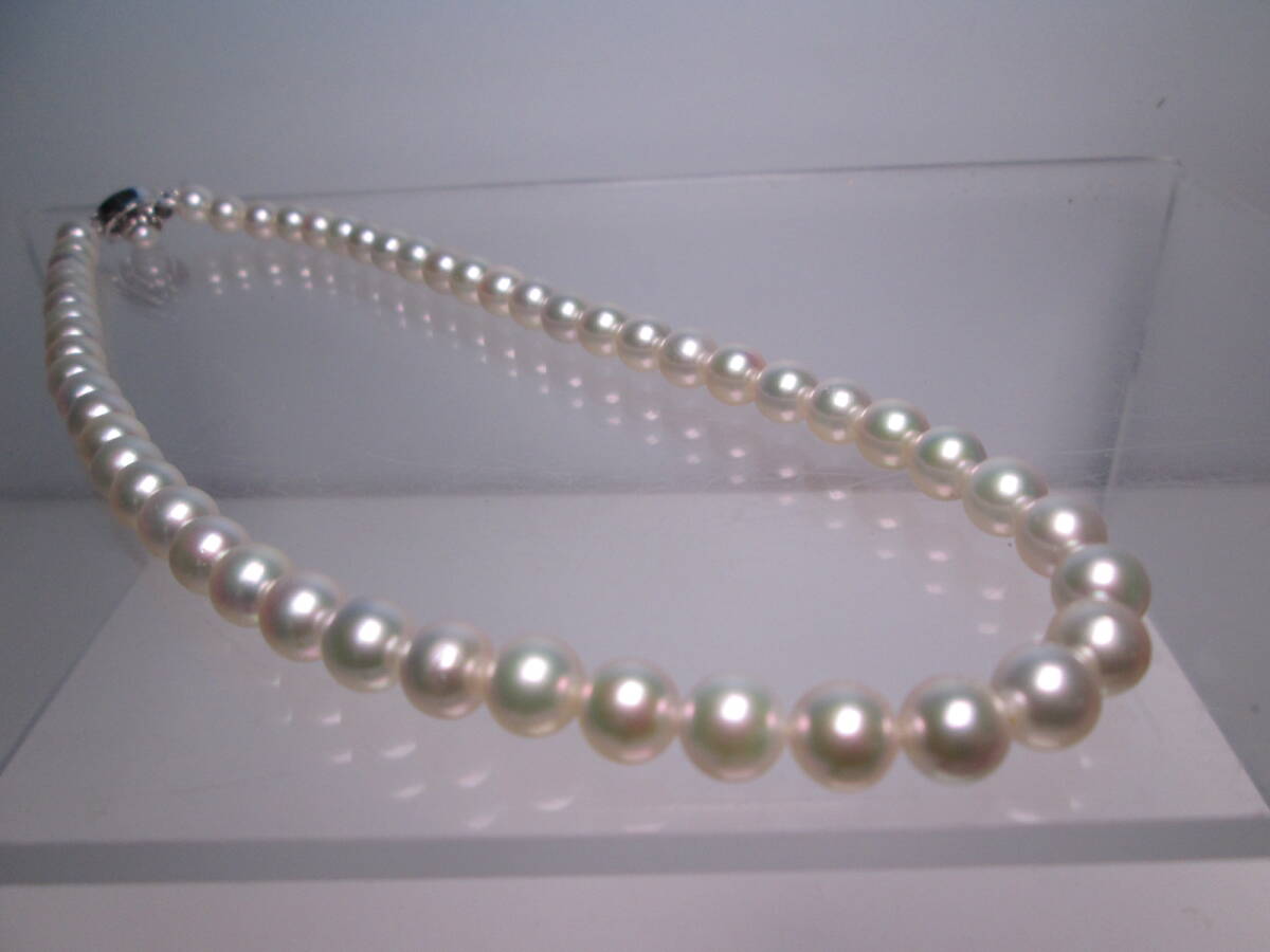【江月】SILVER 本真珠珠 7,5mm のネックレス 芝翫香ケース付 _画像6