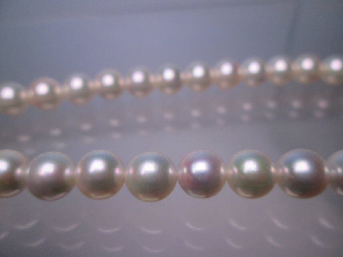 【江月】SILVER 本真珠珠 7,5mm のネックレス 芝翫香ケース付 _画像7