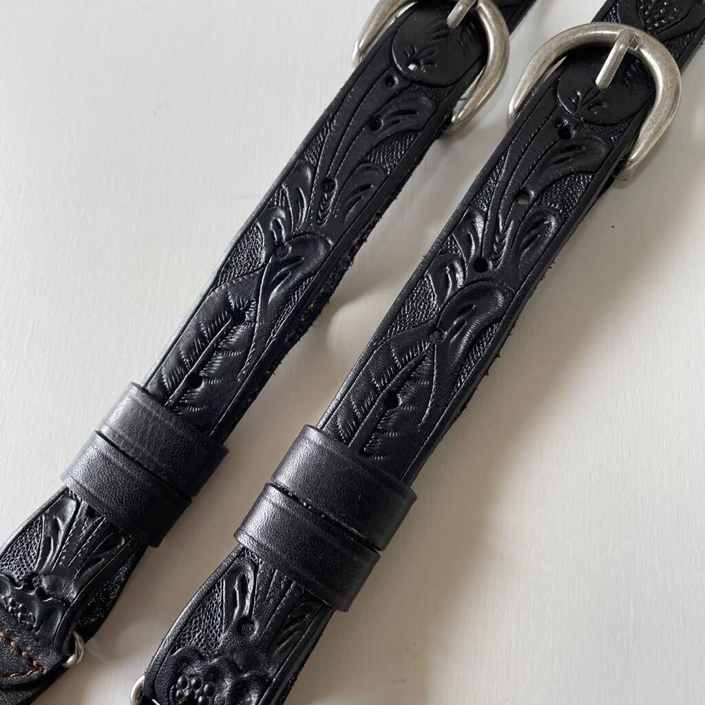 傑作】RRL “Tooled Leather Suspender” レザー ウエスタン 傑作】RRL “Tooled Leather Suspender” レザー ウエスタン