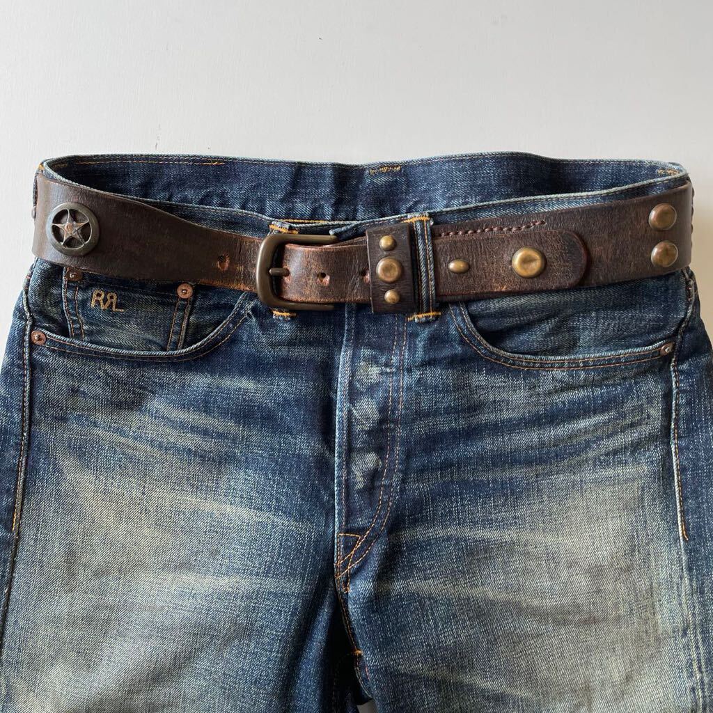 希少/Italy製】RRL “Montana Leather Belt” レザー ベルト 希少/Italy製】RRL “Montana Leather Belt” レザー ベルト