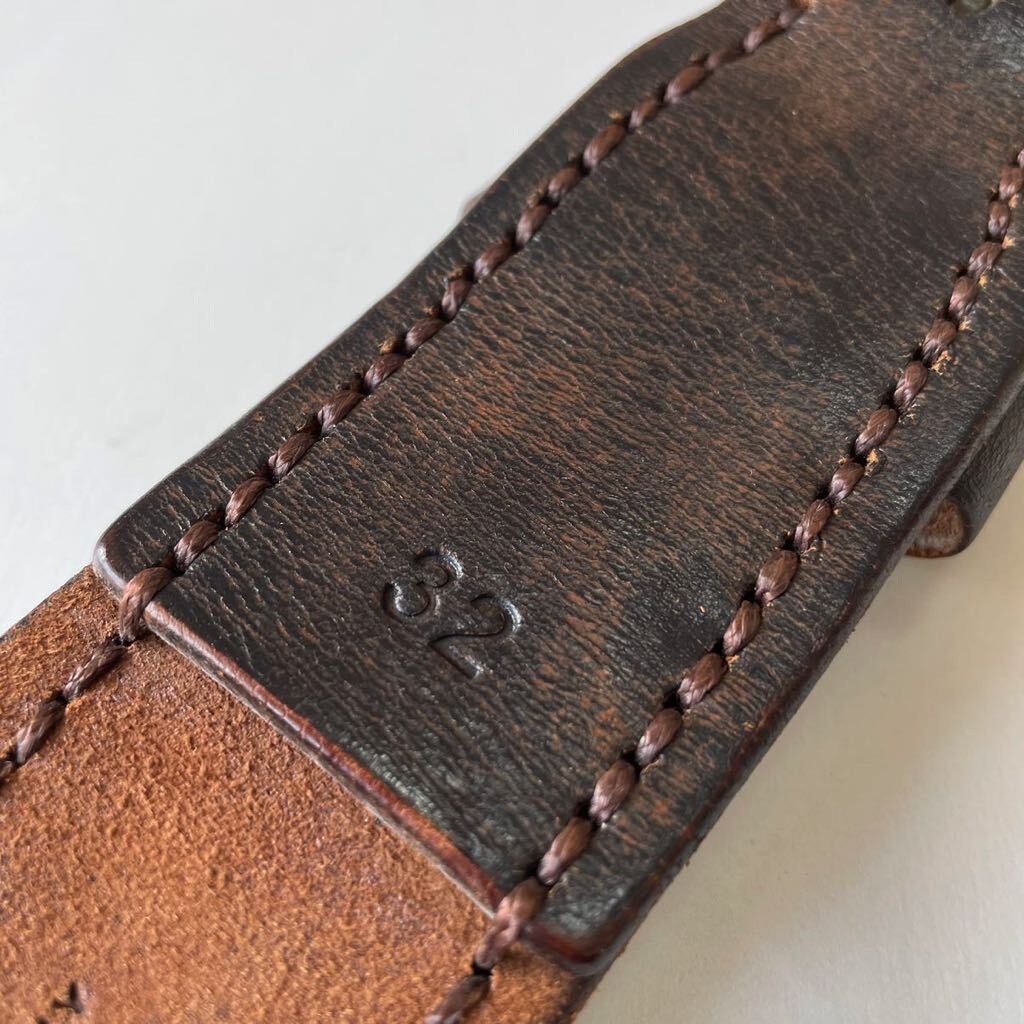 【希少/Italy製】RRL “Montana Leather Belt” レザー ベルト スタッズ ウエスタン Ralph Lauren ヴィンテージ_画像9