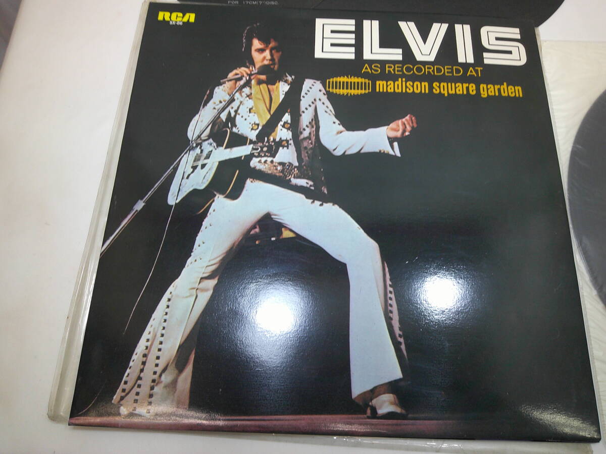 LP エルビスプレスリー レコード 日本版英文歌詞付き ライヴ Elvis Presley inNewyork madison square garden_画像2