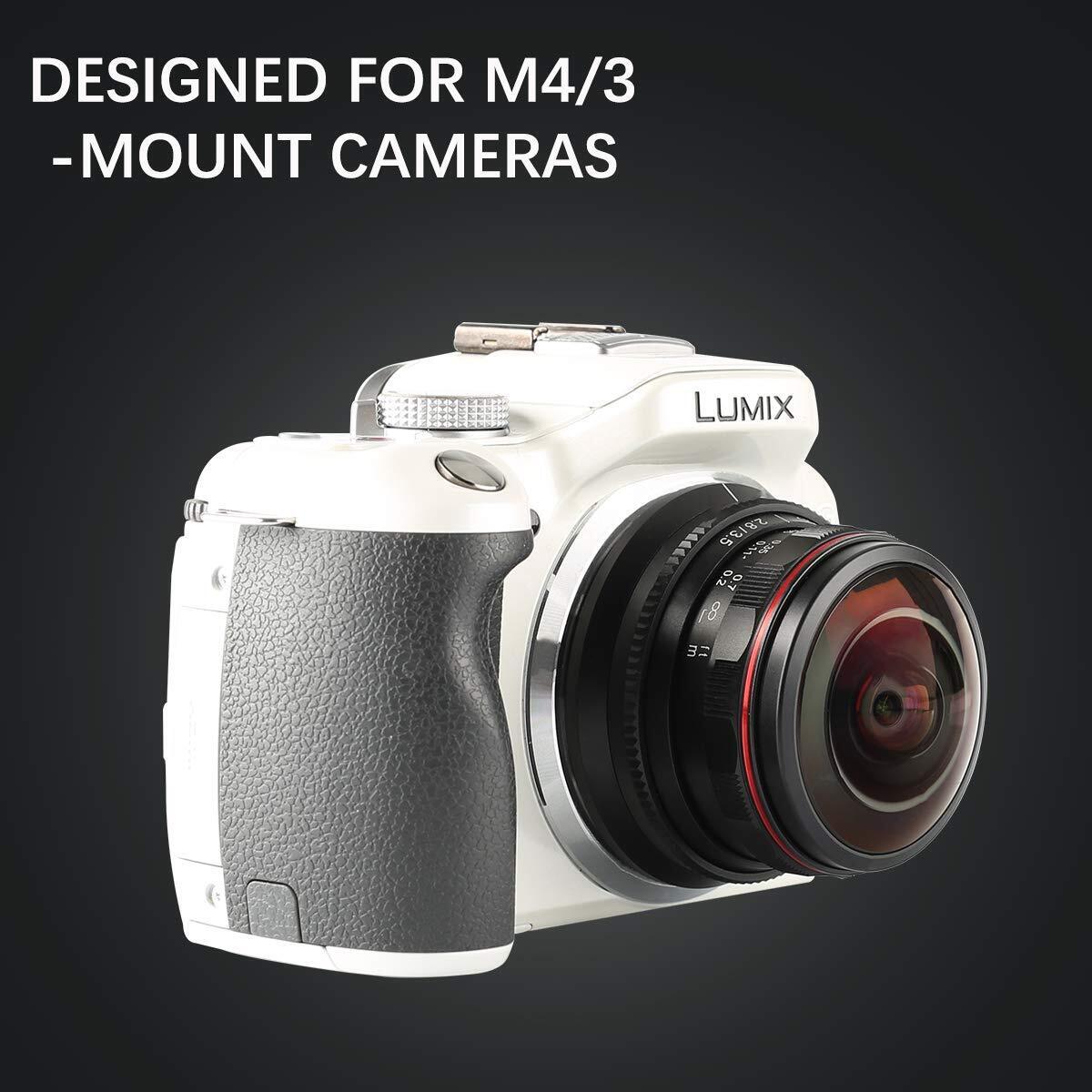MEKE 3.5mm f2.8 220度 マニュアルフォーカス サーキュラー 魚眼レンズ オリンパス パナソニック Lumix M4/3 MFT マウントカメラ対応