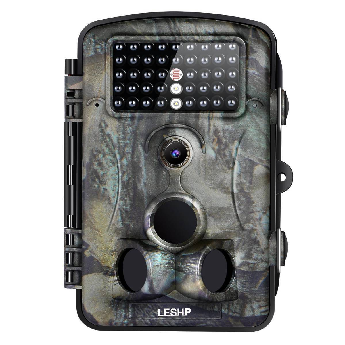 新品 LESHP 防犯カメラ トレイルカメラ 屋外カメラ 人感センサー 動き検知カメラ 1200万画素不可視赤外線ライト 120°検知範囲 IP66防水の画像1