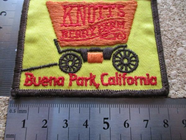 70s ナッツベリーファームBuena Park California遊園地Knott's BERRY FARMワッペン/西部劇ほろ馬車PATCH幌ホロUSAビンテージ荷馬車 D21_画像8