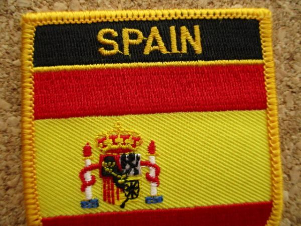 スペイン『SPAIN』刺繍ワッペン/バックパッカー紋章パッチ国旗エンブレム旅行スーベニア観光アップリケ欧州サッカーEUヨーロッパ D21_画像4