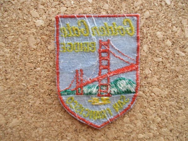 80s 米国製 SAN FRANCISCOサンフランシスコGOLDEN GATE BRIDGEビンテージPATCHESワッペン/ゴールデンゲートブリッジ金門橋PATCHパッチ D②の画像5