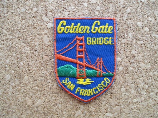 80s 米国製 SAN FRANCISCOサンフランシスコGOLDEN GATE BRIDGEビンテージPATCHESワッペン/ゴールデンゲートブリッジ金門橋PATCHパッチ D②の画像1