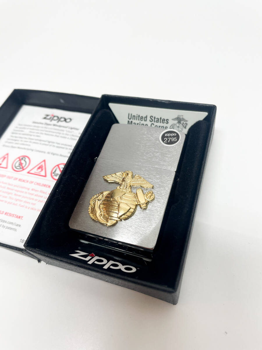 新品 Zippo 海兵隊 海軍 米軍 ジッポー 地球 鷹 シルバー ゴールド プレゼント ギフト ライター_画像2