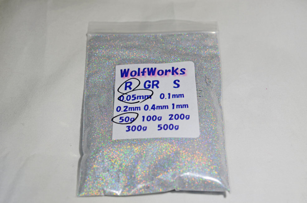 【WOLF WORKS】レインボーラメフレーク 0.05mm 50g分★の画像2