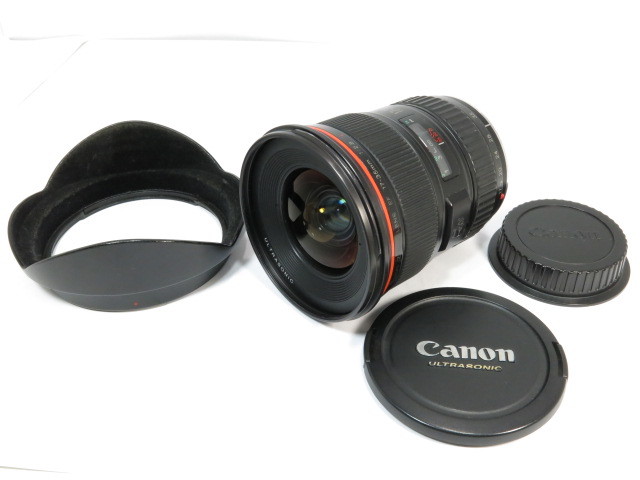 【 ジャンク品】Canon EF 17-35ｍｍ F2.8L USM レンズ 純正フード付き キャノン [管CN2489]の画像1