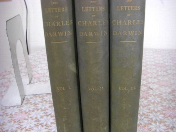 洋書 The life and letters of Charles Darwin 全3冊揃 ダーウィンの生涯と手紙 1887年初版 F11_画像2