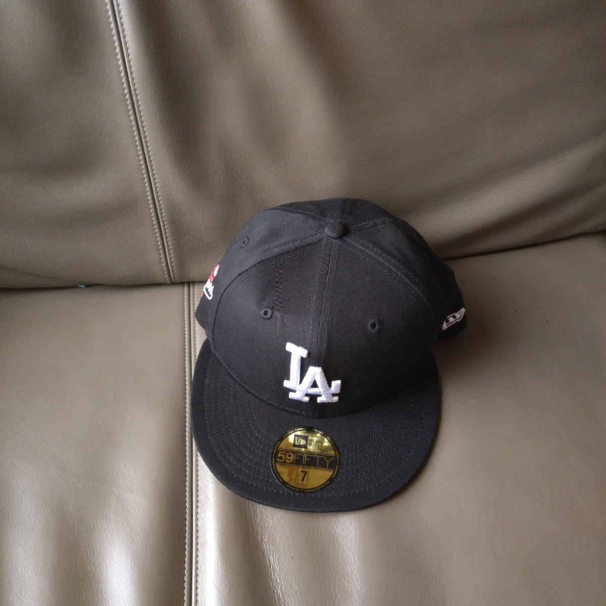 ニュー エラ new era 59fifty 海外限定モデル LA Dodgers ロサンゼルス ドジャース patch 帽子 パッチ 黒 cap 送料込 キャップ 新品 未使用