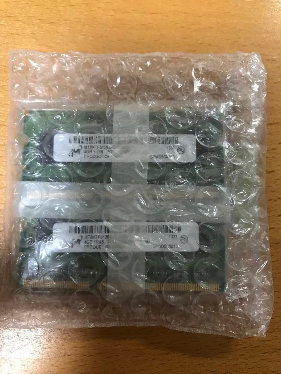 Micron MT8KTF51264HZ-1G6E1 PC3L-12800 DDR3L-1600 (4GB×2枚 計8GB)