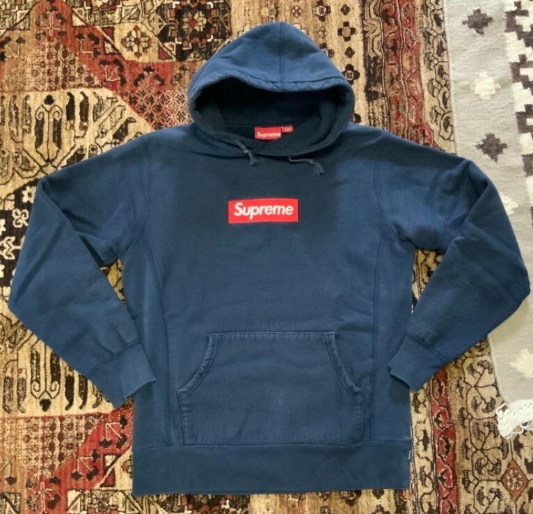 12awシュプリーム ネイビー ボックスロゴ box logo supreme