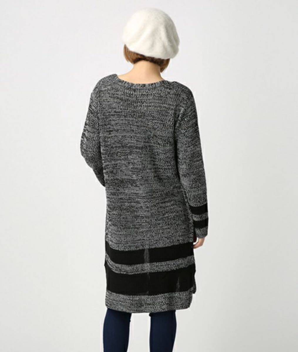 AZUL BY MOUSSY azur medium height knitted cardigan gray × black 