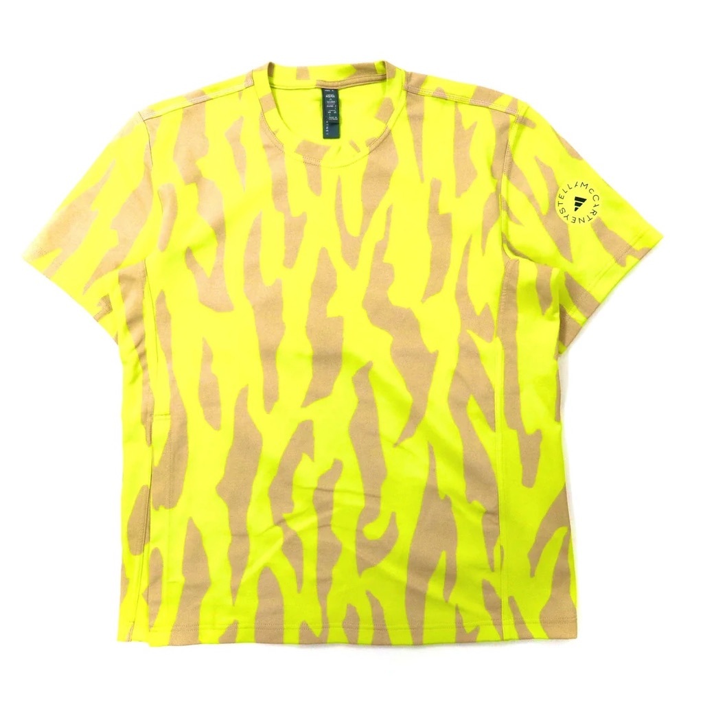 ADIDAS × STELLA MCCARTNEY フューチャープレイグラウンドTシャツ L イエロー コットン 総柄 FUTURE PLAYGROUND TEE GL7342 2020年モデル_画像1