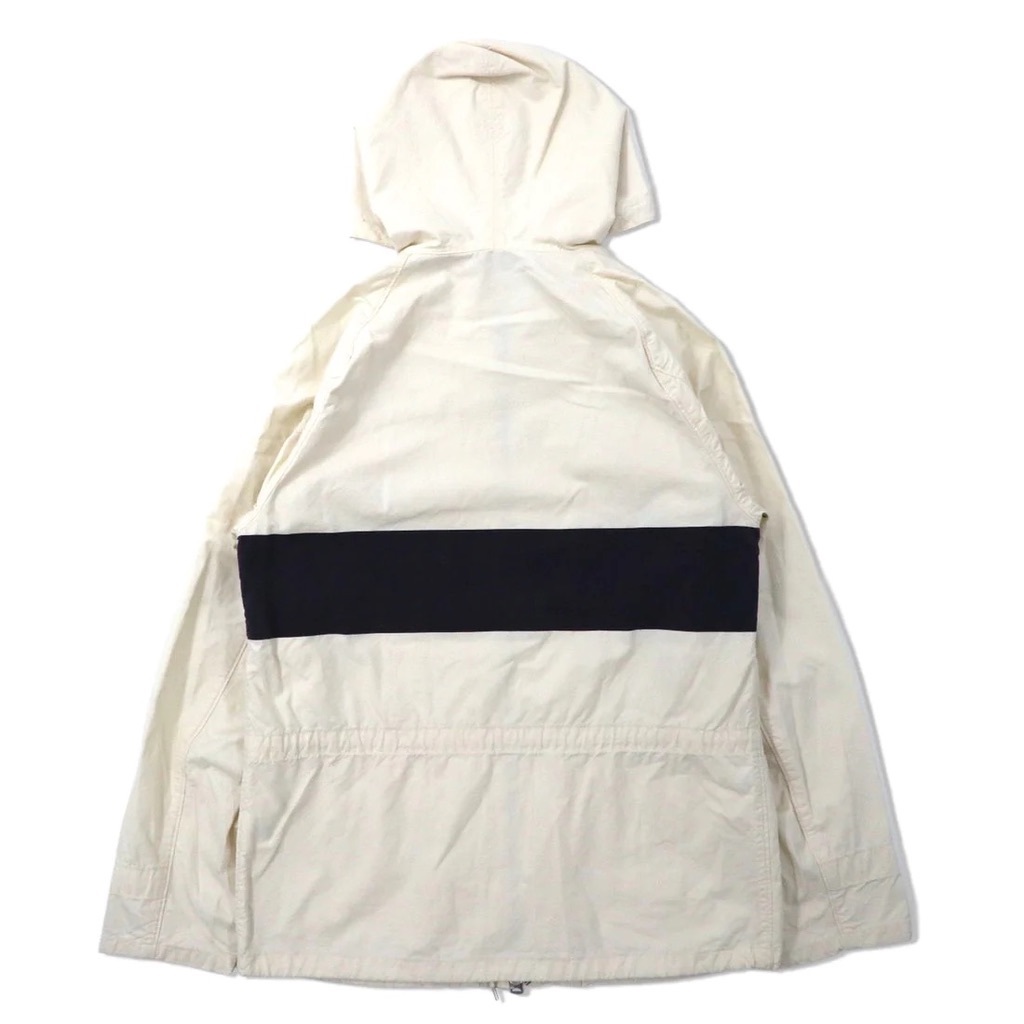 PHIGVEL フーデッド ドロストジャケット 36 ホワイト コットン PMX-OT01 日本製_画像3