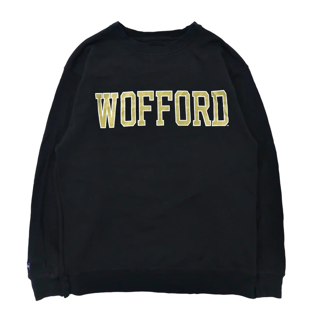 JANSPORT カレッジプリントスウェット M ブラック コットン 裏起毛 WOFFORD COLLEGE_画像2