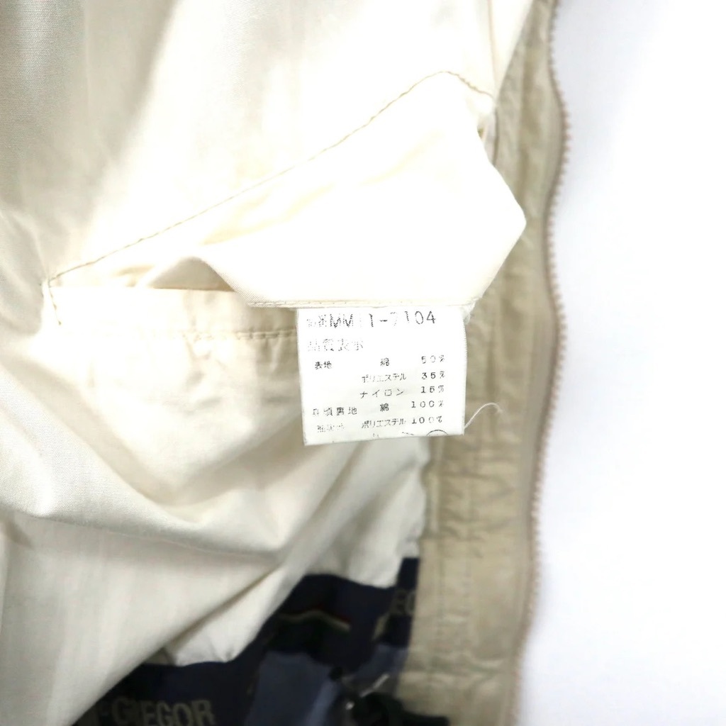 MCGREGOR セーリングジャケット M ベージュ ポリエステル ドローコード フード着脱式 90年代_画像7