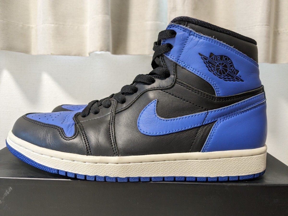 2013年 NIKE AIR JORDAN 1 RETRO HIGH OG VARSITY ROYAL US8.5 26.5cm ナイキ エアジョーダン ロイヤル 靴 ジョーダン ハイカットの画像4