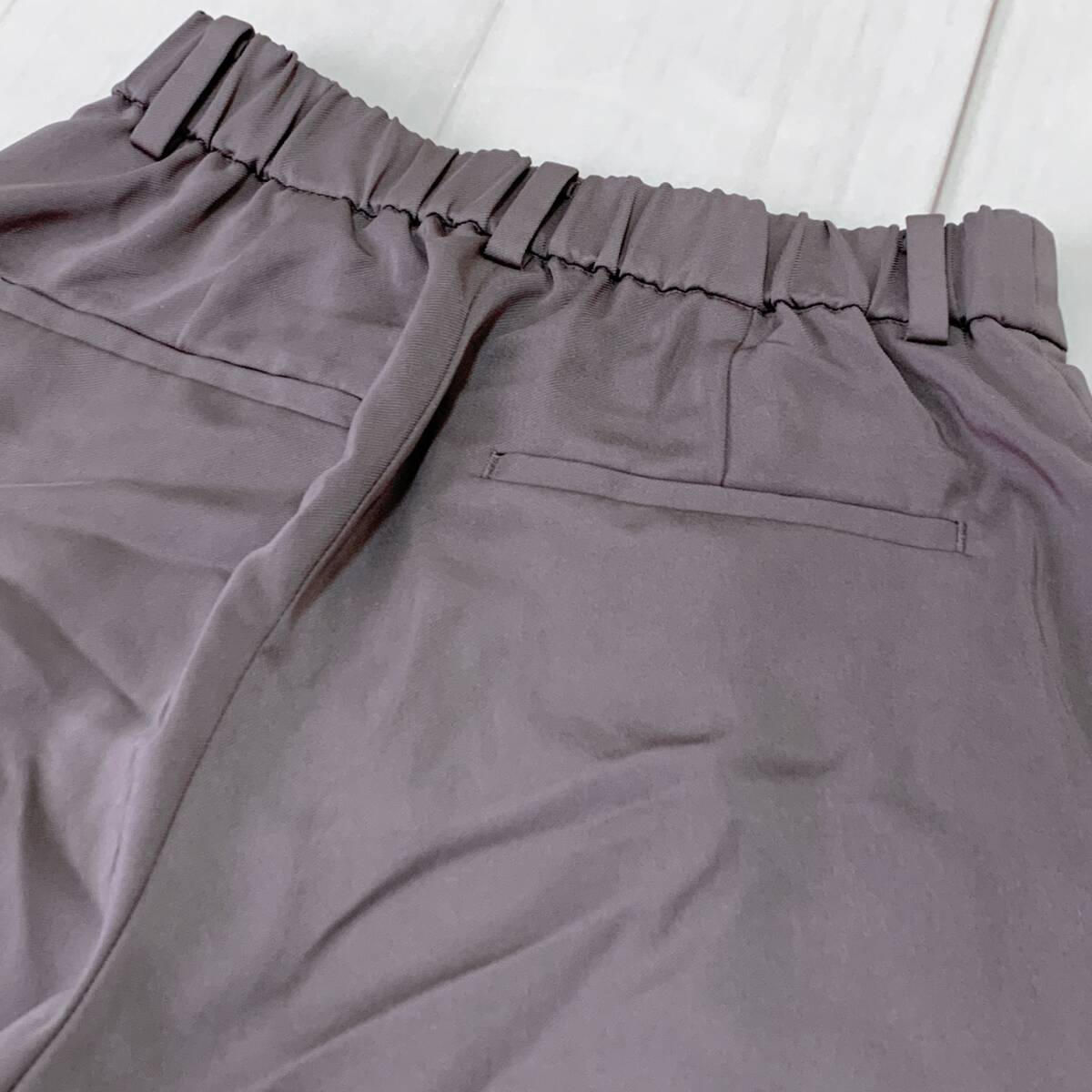 S2845 UNIQLO Uniqlo lady's casual pants XS gray plain all-purpose simple tei Lee casual waist rubber hem rubber pocket 