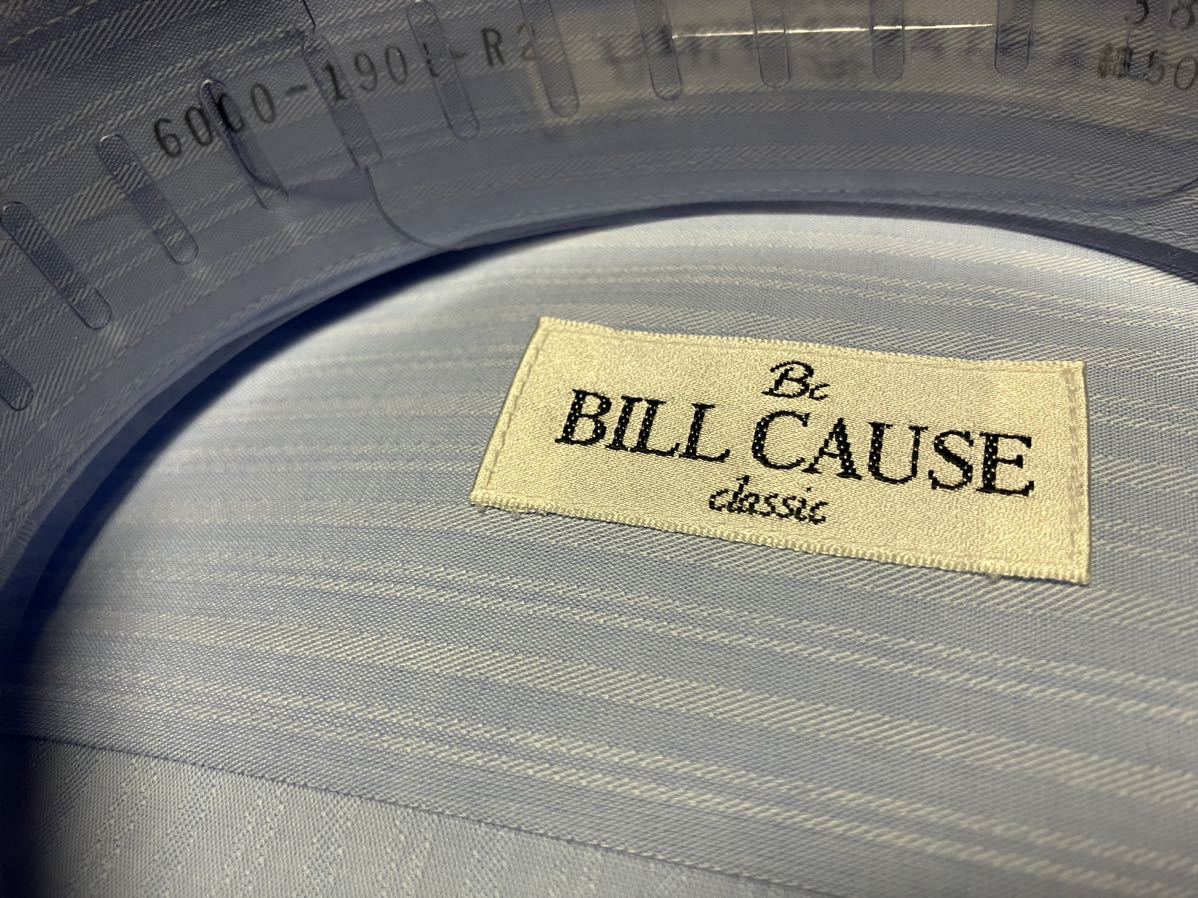 百貨店販売品 BILL CAUSE形態 形態安定 ブルー織柄ワイシャツ M(39-78) レギュラーカラー 送料無料の画像3